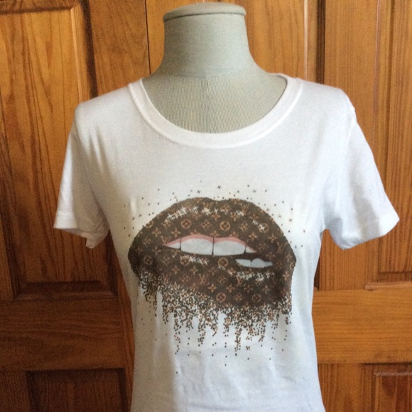 Next Level Apparel Tops - NWT (L) White Custom Louis Vuitton Fitted T-shirt
